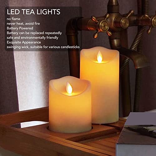 Luz de Vela Led, Luz de Vela de Balanço Led Alimentada por Bateria, Plástico Leve Quente 3 Peças Sem