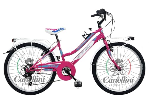 Bicicleta de niña MTB 24 Lincy 6 V – Ruedas de 24 pulgadas (fucsia)
