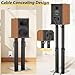 Universal Speaker Stand Pair Double Tubes Heavy Duty Bookshelf Speaker Stands 16.7