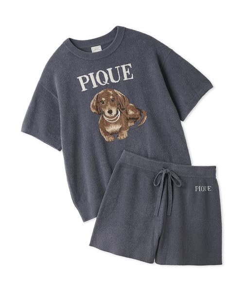 gelato pique(ジェラート ピケ) 【ONLINE限定】ファッションCATS&DOGS ジャガードプルオーバー&細リブショートパンツセットPWNT262067レディース 1