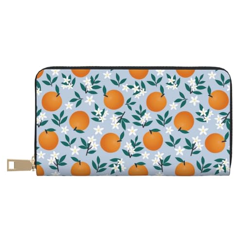 Portefeuille fin en cuir orange pour homme et femme petit portefeuille zippé Novastar