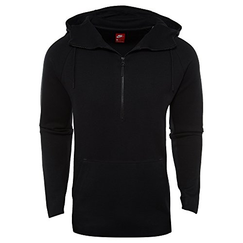 Nike Mens Sportswear Tech Fleece Half Zip Hoodie (Negro, Large)