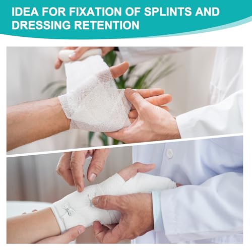 6 Stück Elastischer Verband Elastische Bandage Kompressionsbinden Elastischer Verband mit Metallclips Gedehnt Luftdurchlässig für Handgelenke Knöchel Knie für Verstauchung Verletzungen
