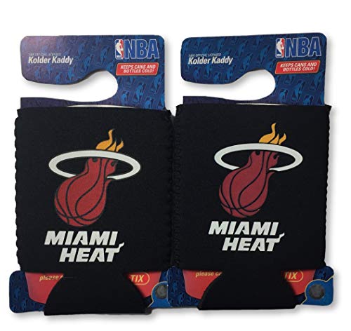 NBA Fan Shop Authentic 2-Pack Insulated 12 Oz Cold Can Cooler/Holder (Miami Heat)