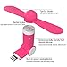 iUKUS Mini Phone Fan Compatible with iPad, iPod, iPhone XS/XR/X/8/8+/7/7+/6, Portable 180 Rotating Cool iPh0ne Fan (Rose Red)