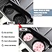 Car Cup Holder Coasters - White Pink Boho Flower Absorbent Ceramic Coaster 2 Pack, Anti Slip Car Coasters for Cup Holders, Fashion Car Interior Accessories Drink Coaster for Women & Men