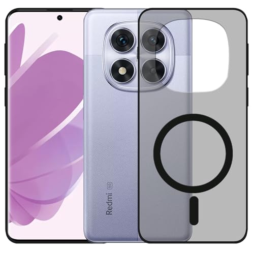 Image of amazon basics Luxury Paper Thin Case Cover for Redmi Note 14 Pro 5G | Matte Finish | Compatible with magsafe | (Black, Redmi Note 14 Pro 5G)