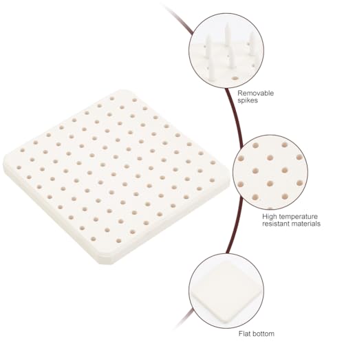 WEBEEDY 71 Pieces Pottery Kiln Support Nails Firing Mat High Temperature Refractory Kiln Shelves Cone Moveable Nails Support Furniture Clay Ceramic Pottery Tools for Firing Kiln Stilts - Image 3