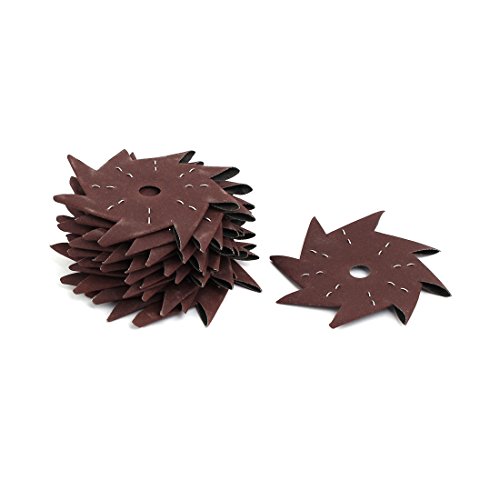 Aexit 4-inch 320 Abrasives Grits Pinwheel Shaped Octagonal Abrasive Sandpaper Buffing Tool 15pcs Model:94as611qo728