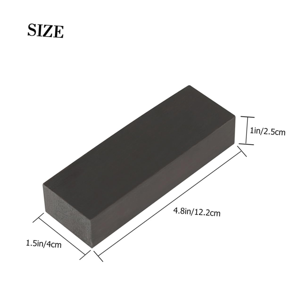 SUPVOX Ebony Wood Block Hardwood Block for Instrument Handle Ebony Lumber Blank