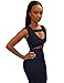 ALLEGRACE Women Sexy Stretch Bodycon Mid Bandage Party Dress Dark Blue M