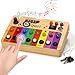 Sensory Toys for Kids with Autism, Music Switch Busy Board + Toddlers Musical Piano Key with Speaker Sound, Mini Exquisite Wooden Toy, Ducational Activity Preschool Learning Toys for Girls Gift