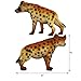 Gemini&Genius 2Pcs Hyena Toys, 3’' Length Hyena Animal Toys, Great Creative Play Gift, Collection, Cake Topper, Role-Play, Storytelling Props, Party Supplies and Room Decoration for Kids