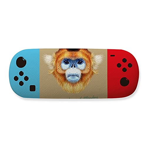Étui de rangement à lunettes singe doré antichoc à doublure velours