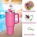 16Pcs Sorority Pink Straw Cover Toppers for Stanley 40oz Tumbler Black Girl Straw Cap for 0.4inch Straws Stanley Cup Accessories
