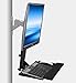Mount-It! Monitor and Keyboard Wall Mount, Height Adjustable Standing VESA Keyboard Tray, 25 Inch Wide Platform with Mouse Pad (MI-7915)