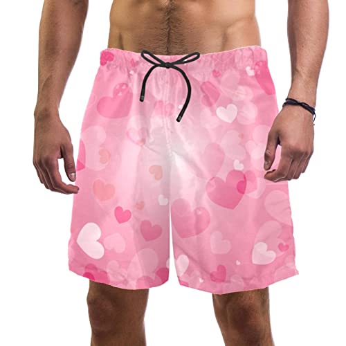 JDEZ maillots de bain pour hommes rose short de plage fluide