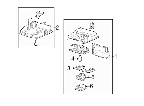 Genuine Ford BC3Z-26519A70-AA Overhead Console Assembly