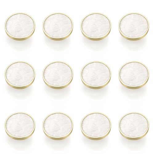 GOBEKOR 12 Pack Cabinet Knobs White Drawer Knobs Kitchen Cabinet Knobs for Dresser Drawers Pulls