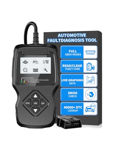 Car OBD2 Scanner, OBD2 Scanner Diagnostic Code Reader Tool with I/M Readiness, Data Stream, Battery Tester, Check Engine Light with Reset, OBDII/EOBD Car Diagnostic Scanner for All Vehicles After 1996