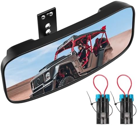 Amazon.com: SANDEYISS Polaris Ranger Rear View Mirror,Curved Mirror ...