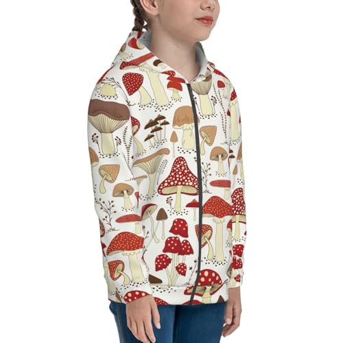 Cartoon Mushrooms Kid Hoodies Boys Zip Up Sweatshirts Girls Pullover with Pocket4