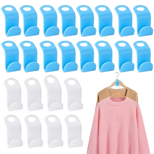 {Perchas Ropa Organizador Abertura Perchas Ropa 100 Piezas Ganchos para Perchas, Ganchos Conectores para Perchas de Ropa, Gancho de Conexión Organizador de Perchas para...