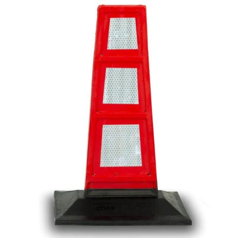 GENERICO Delineatore flessibile in gomma defleco con 6 inserti rifrangenti High Intensity Grade
