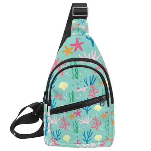 Sac à bandoulière rose et bleu pour la randonnée et le shopping