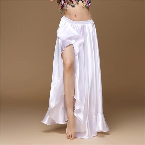 Jupe de danse orientale satin multicolore aux reflets soyeux