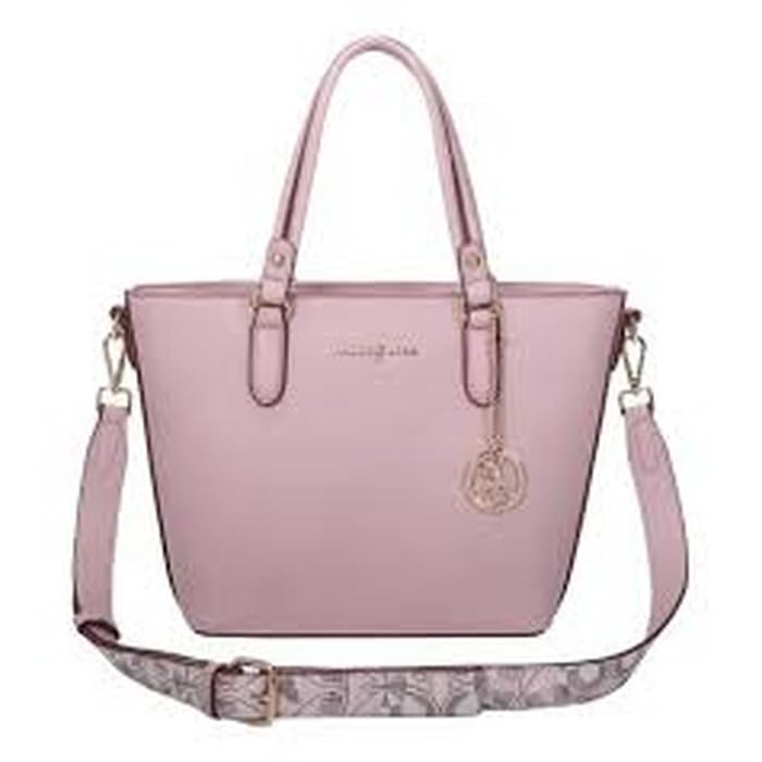 Bolsa Tote Grande com Estampa de Borboleta - Nude por Fellipe Krein