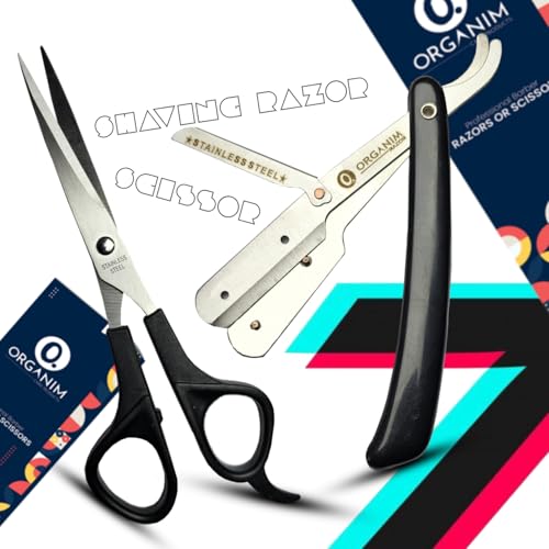 Image of Organim Care Products Shaving Razor And Plastic Scissor For Grooming