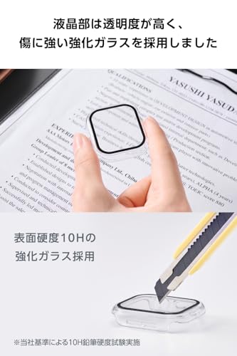 エレコム Apple Watch 保護ケース 42mm [Apple Watch Series 11/10 対応] フルカバー プレミアムガラス 10H 光沢 指紋防止 飛散防止 クリア AW-25BFCGCR