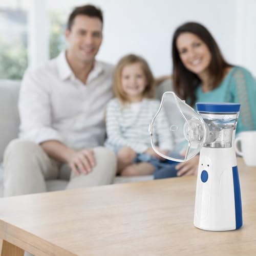 Image of Portable Nebulizer & Humidifier for Baby & Adults | Compact, Silent, Self-Cleaning Machine with Long Battery Life | Effective for Asthma, Cough, Sinus & Allergy Relief at Home