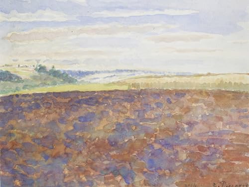 Affiche Pissarro champ labouré Eragny | Pour habiller un grand mur vide