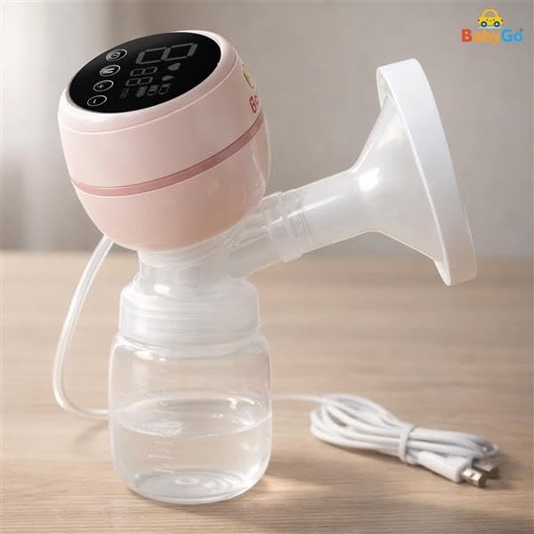 Image of Baby Go Automatic Electric Breast Pump | BPA Free Breast Pump | LED Display | Portable and Lightweight | Soft Silicone Cushion | Rechargeable Battery, (Pack of 1)