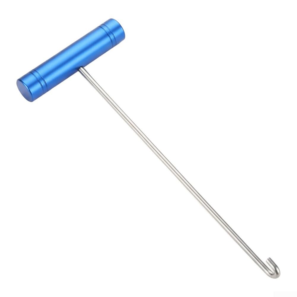 Aluminum Alloy Fish Hook Remover Tool With T-handle For Safe For Deep Sea And Freshwater Fishing, Black(blue)