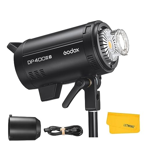 Godox DP400III-V DP400III V Studio Flash, Monoluci 400W 2.4G Wireless X System Monoluce Monolight Strobe con attacco Bowens per Matrimonio Ritratto Fotografia