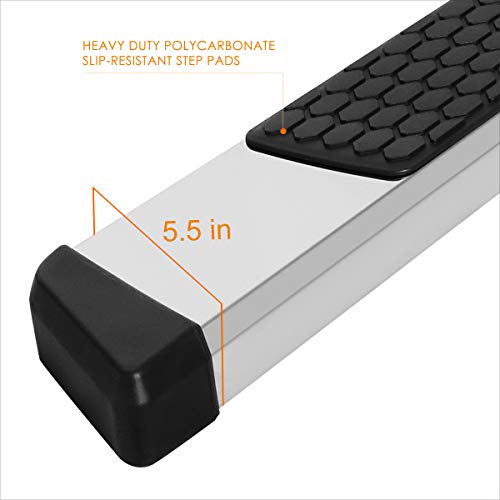 5.5 Inch Running Boards Side Step Bars W/Honeycomb Step Pad Compatible With Tundra Double Cab 07-21 #TOP2