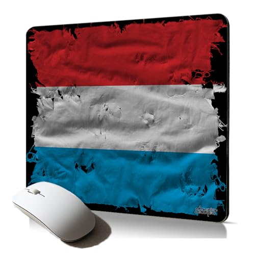 Tapis de Souris Souple Drapeau Luxembourg luxembourgois Mousepad Design Tissu pour PC Fixe