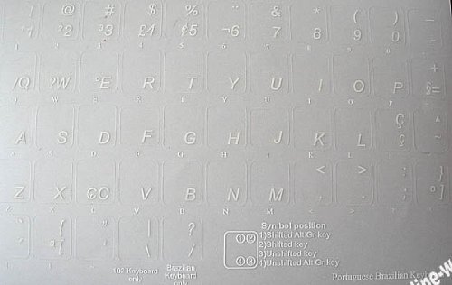 Pegatinas transparentes blanco para teclados PC y laptops miniatura 2