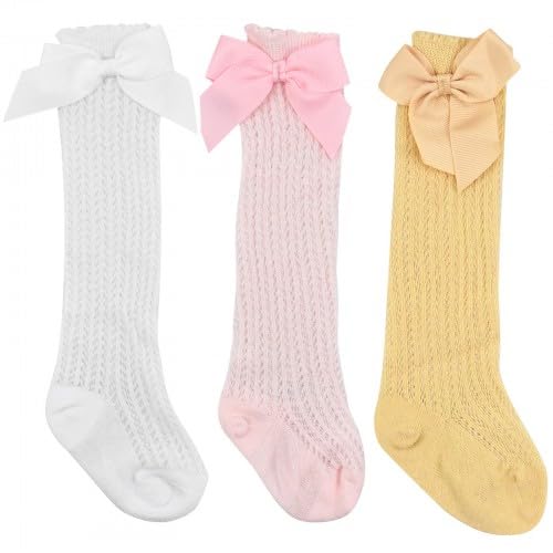 Calzini Neonato, Calzini Neonato 0-3 Mesi Abbigliamento Estivo E Autunnale, Calzini Neonata Calze Lunghe, 3 Paia