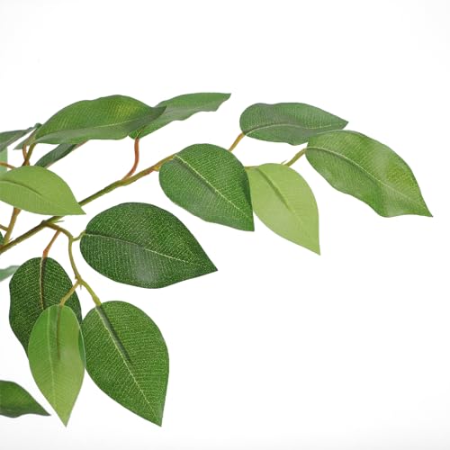 Nafresh Tall UV Resistant Ficus Tree Artificial?7ft(84in) Realistic Texture Potted Faux Ficus Tree? Fake Trees Indoor Outdoor for Home Office Living Room Bedroom Foyer Porch Decor.
