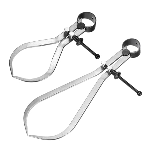 sourcing map 2pcs Spring Outside Caliper 6" 9" Stainless Steel Adjustable Spring Caliper Bent-Leg for Wood Turning Lathe Projects