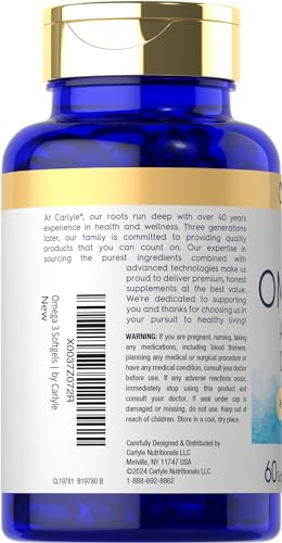 Carlyle Vegan Omega 3 Supplement | 1290 mg | 60 Softgels | Plant Based | Non-GMO & Gluten Free | from Algae Oil - Image 4