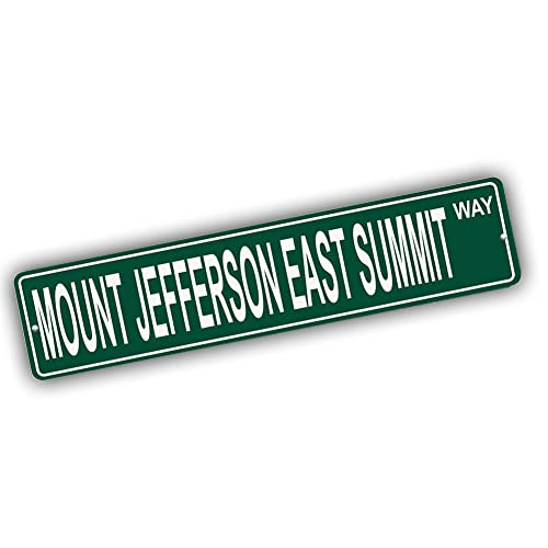 Brotherhood Metal Street Sign for Mount Jefferson East Summit - Wall Decor