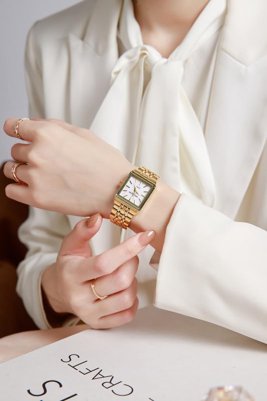 Image of Daniel Hechter Paris Clara Collection Analog Quartz Watch for Women with Square Dial, Metal Case, Stainless Steel Strap and Water Resistant