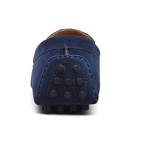 Jamron Men's Suede Leather Penny Loafers Comfort Driving Shoes Moccasin Slippers - Image 3