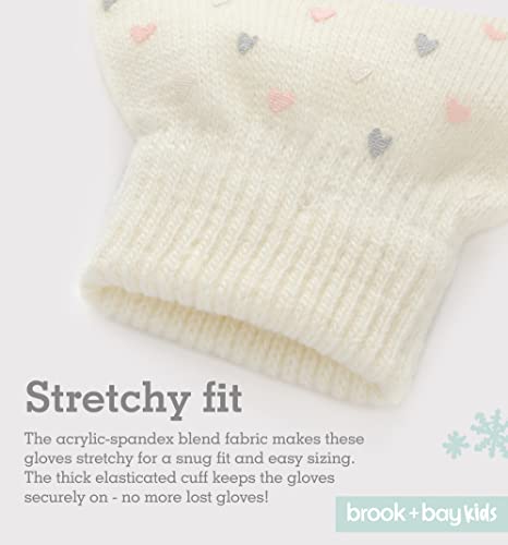 Brook + Bay Kids Magic Gloves - 3 Pack Kids Winter Gloves - Cold Weather Gloves for Boys & Girls - Children's Knit Gloves4