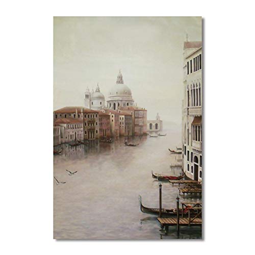 Peintures modulaires ville et eau sur toile premium de 50x70 cm